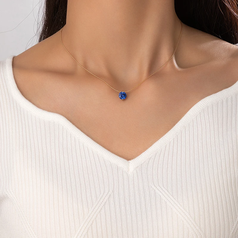 

Женское ожерелье с подвеской из прозрачного камня, 18752