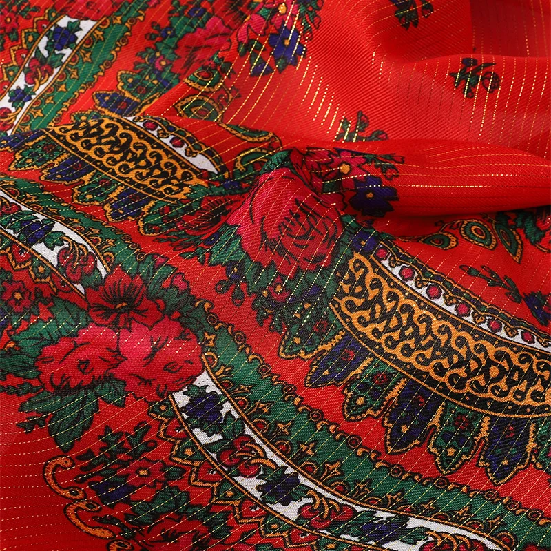 70*70cm Russische Blume Gedruckt Platz Baumwolle Schal Frauen Bandana Schals Boho Stil Dünne Warme Sonnencreme Kopftuch hijab – Detail 5