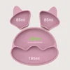 New BPA Free Baby Sucker Silicone Dining Plate Cartoon Children Dishes Plate Toddle Training Tableware Kids Feeding Bowls 5