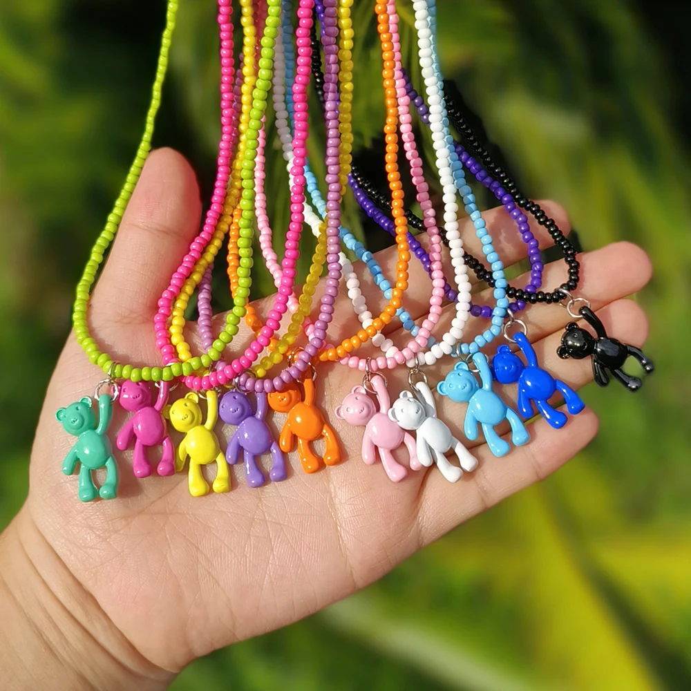 Handmade Crochet Beaded Necklace, Bohemian Style, Popular In Europe And  America | SHEIN USA