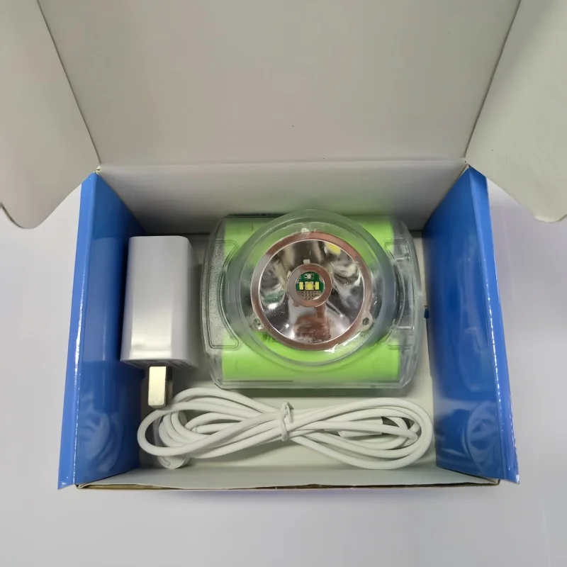 ไฟหน้ากันน้ำระดับ IP68 ป้องกันการระเบิด สำหรับงานเหมือง ชาร์จด้วยแม่เหล็ก แสงสว่างแรง แบตเตอรี่ลิเธียมความจุสูง 5600/6200 มิลลิแอมป์ 1