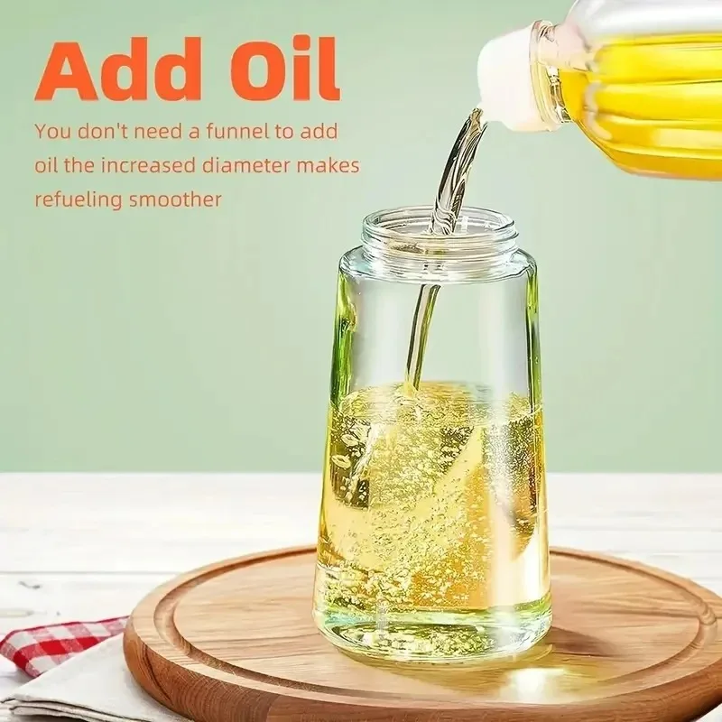 2-in-1 Dark Glass Oil Sprayer Olive Oil Dispenser Black Lightproof Sprayer for Cooking Salads and Barbecues Barbecue Tools