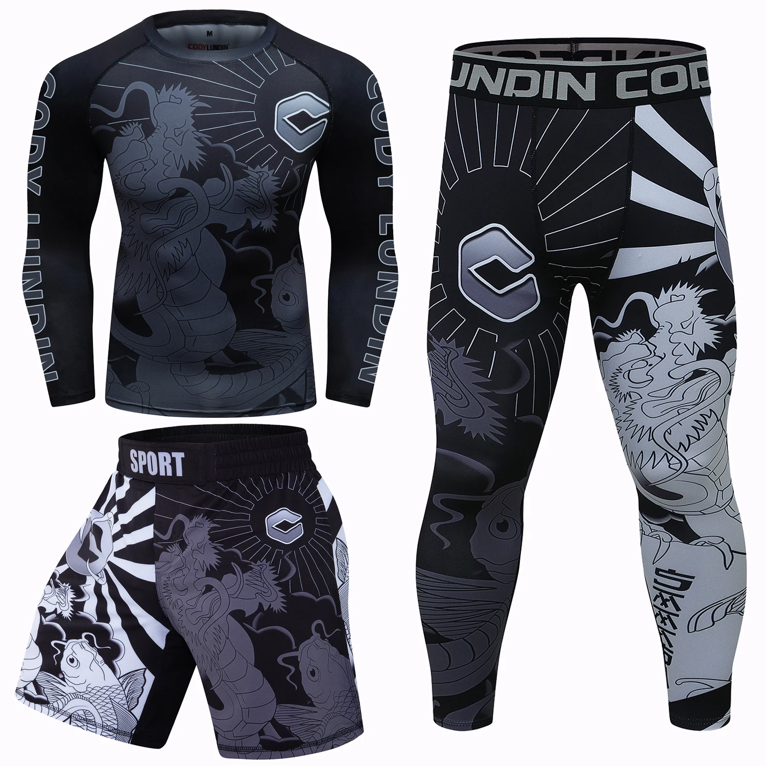 MMA Tshirt+Pants Boxing Muay Thai Shorts Rashguard kickboxing Sets Fitness Sport Jersey Jiu Jitsu Bjj No Gi Sportsuits