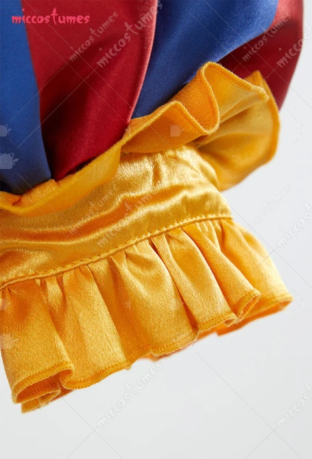 Damen Clown Cosplay Kostüm Harlekin Jumpsuit und Hut mit Handschuhen und Socken 27