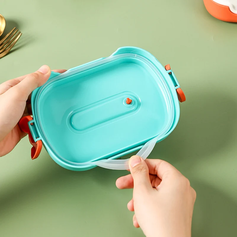 Cartoon Anime Bento Lunch Box Rectangular Leakproof Plastic School