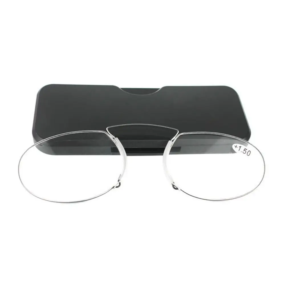 Nose Clip Reading Glasses Mini Magnifying Legless Nose Rack Lazy Glasses Portable Presbyopic Men Women reading glasses