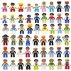 Big Size Figures Building Block Doll Family Farmer Pirate Worker Doctor Policemen Large Brick Compatible Build House Duploes Toy 5
