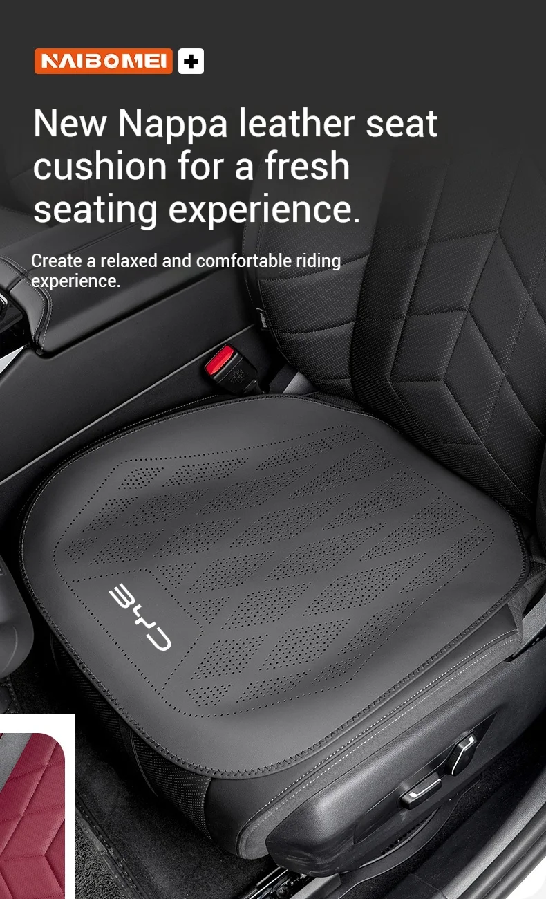 Auto Nappaleder belüftet Sitzkissen Autositzbezug für BYD Atto3 EV F3 F0 E6 L3 Dmi Yuan Han Tang Song Max Qin G3 Dolphin – Detail 1