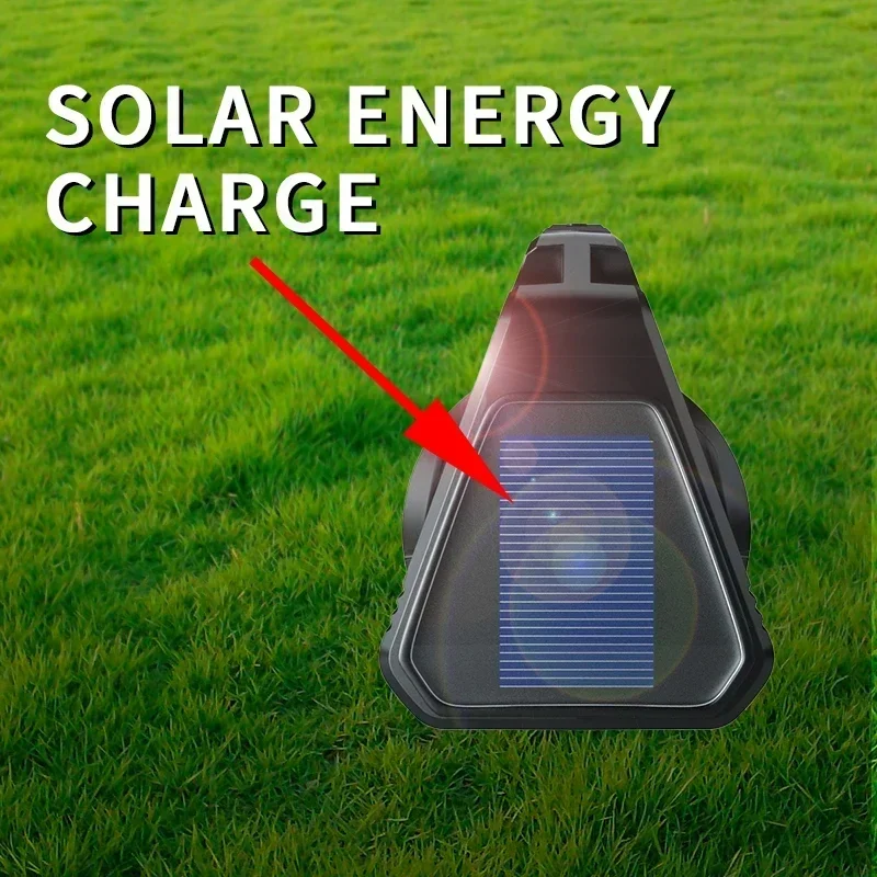 Flashlight with strong light charging super bright outdoor long-range solar emergency lighting patrol handheld searchlight