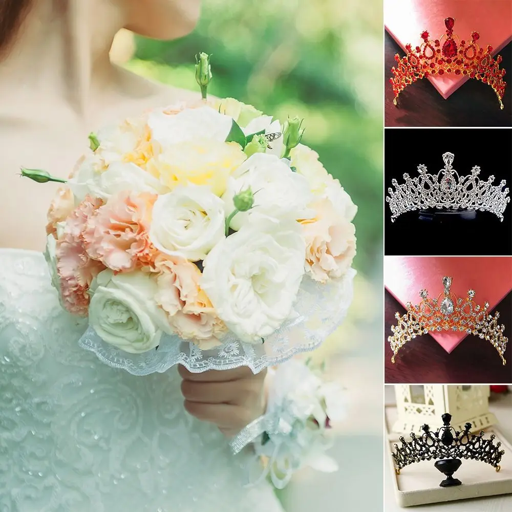 

Bridal Hair Accessories Wedding Prom Crystal Headband Princess Rhinestone Crown Bride Headbands Silver Tiara Crown