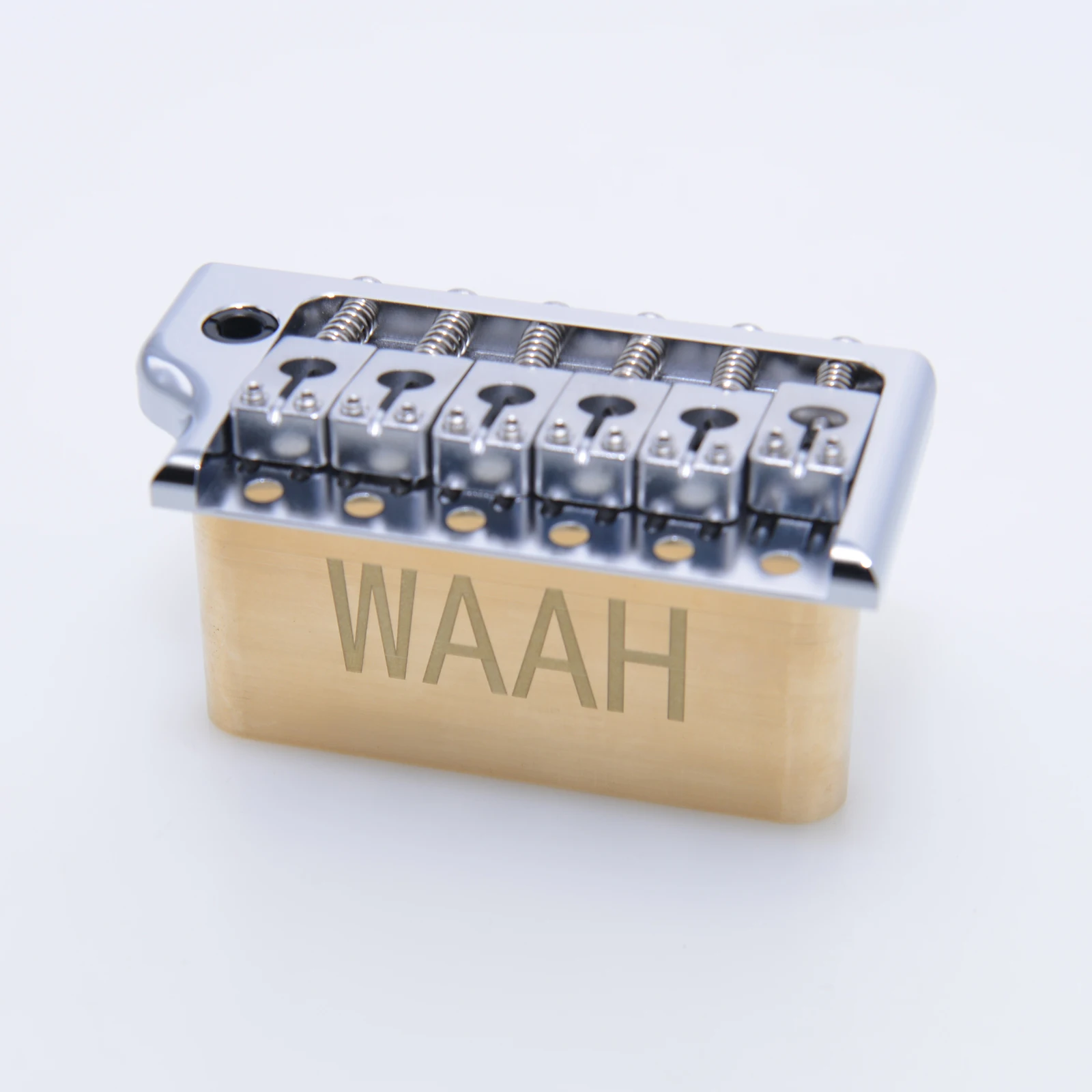 WAAH Gitarren-Tremolo-Brücke im PRS-Stil, CNC-gefräst, Ultra 52,5mm Messing, 6 Schrauben, Knife Edge für STcaster-Gitarre – Detail 1