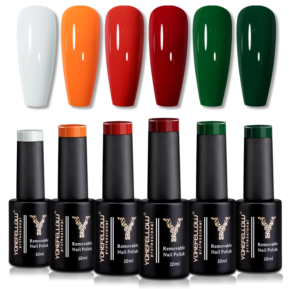 YOKEFELLOW 10ml Gel Nail Polish Red Green White Rich Pigment Smooth  Professional UV LED Semi Permanent Nail Varnish for Manicure - AliExpress