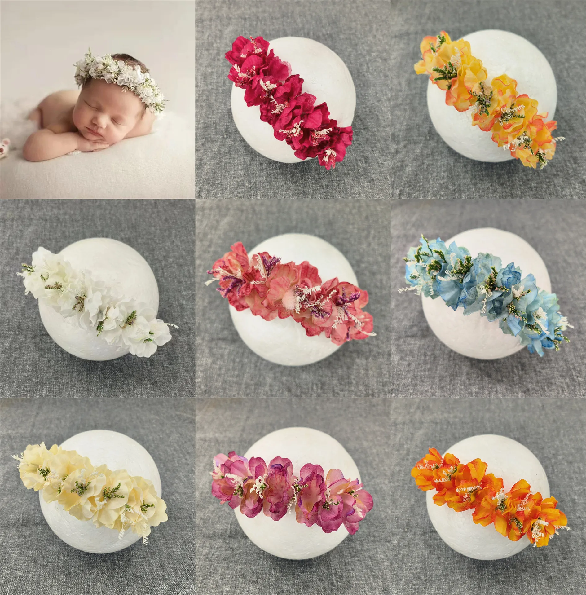 Baby Girl Headband Newborn Flower Headband Hair Accessories Newborn Photography Props