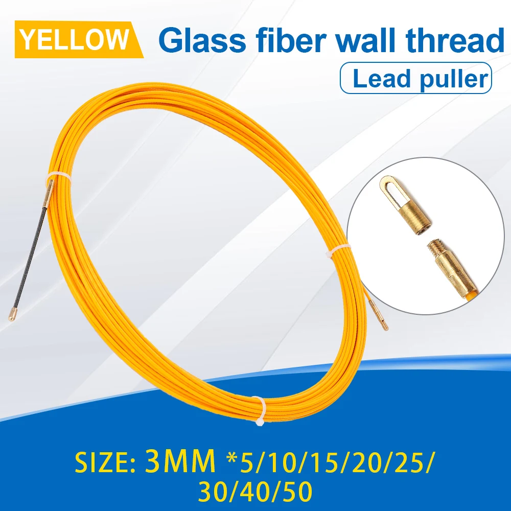 Extractor-de-Cable-amarillo-de-fibra-de-vidrio-carrete-de-cinta-de ...