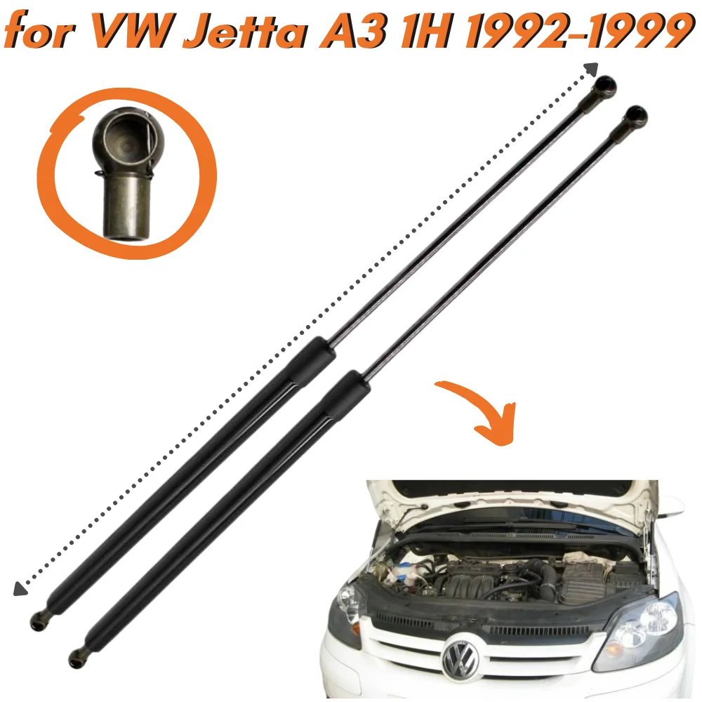 

Qty(2) Hood Struts for Volkswagen Jetta Vento A3 1H 1992-1999 Front Bonnet Gas Springs Shock Absorbers Lift Supports Strut Bars