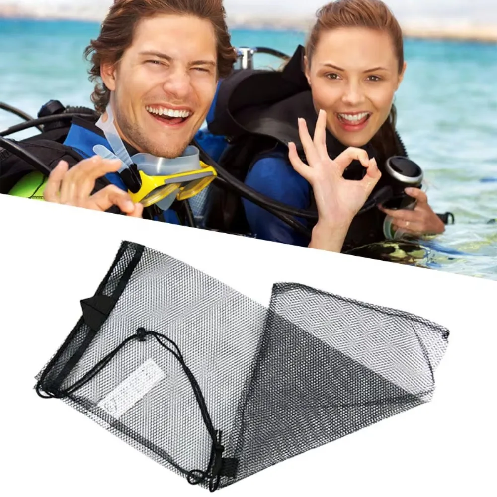 Portable Quick Dry Swim Dive Drawstring Bags for Water Sports Snorkelling Mask Flippers Packing Net Bags Camping Kayaking Hiking