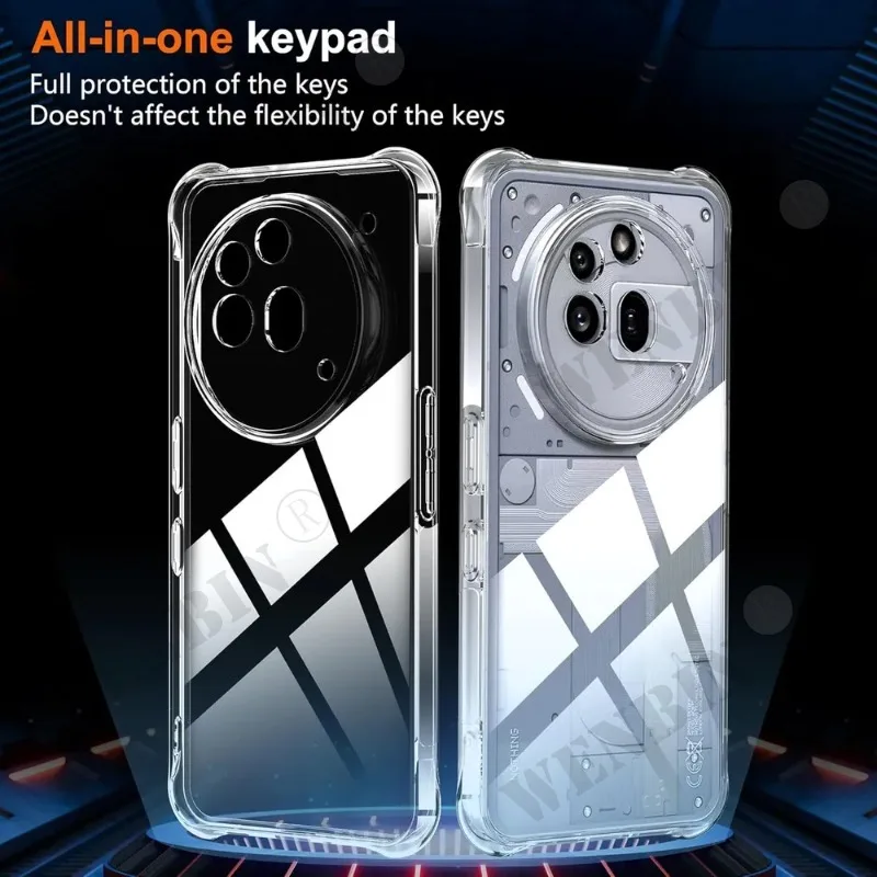 Transparent Shockproof TPU Protective Case with Reinforced Corners