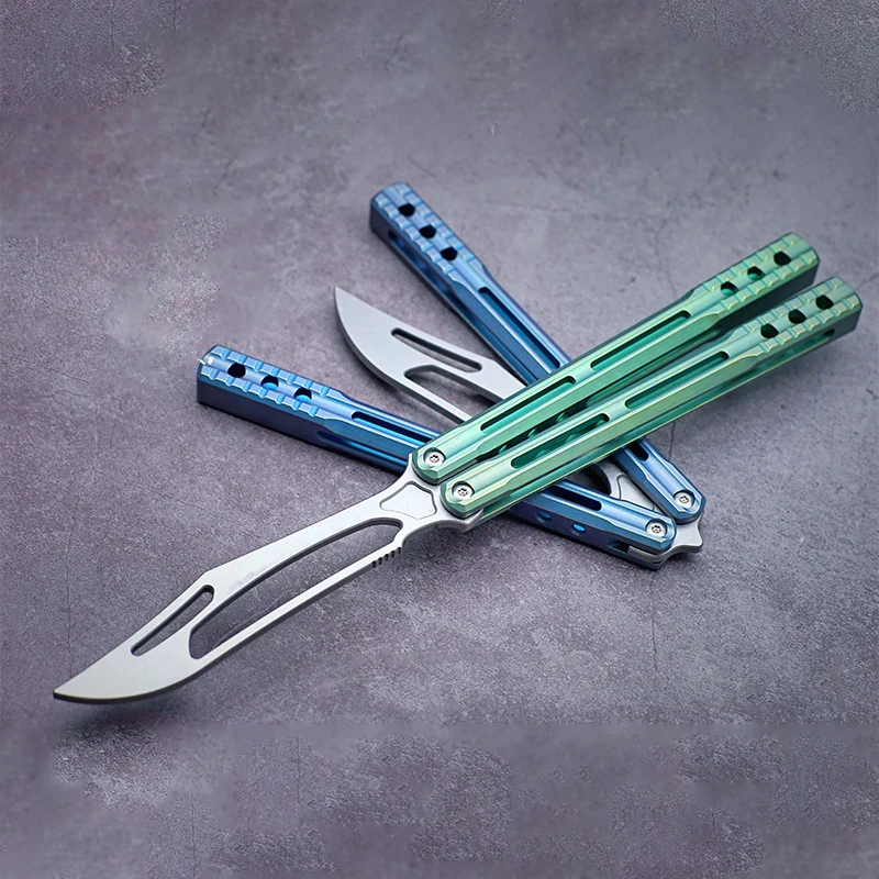 JK Design Orca Balisong Trainer Clone By TheOne EDC Butterfly Training 