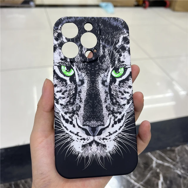 Cute Doodle Leopard Soft Case for IPhone 14 13 11 Pro Max 12 Mini