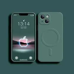 Premium Liquid Silicone MagSafe Shockproof Case - Luxury Protective Cover Accessories - iPhone 17 Air (Drak Green)