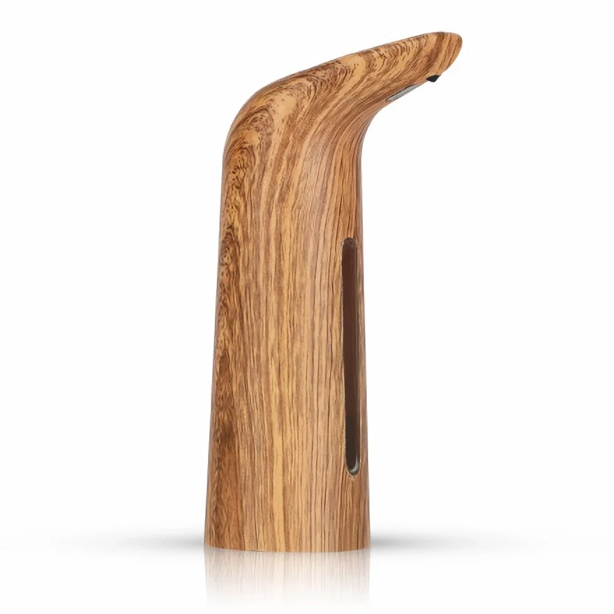 Wood Grain Automatic Soap Dispenser For Kitchen Bathroom 4-speed Adjustable Dish Liquid Lotion Gel Shampoo Auto