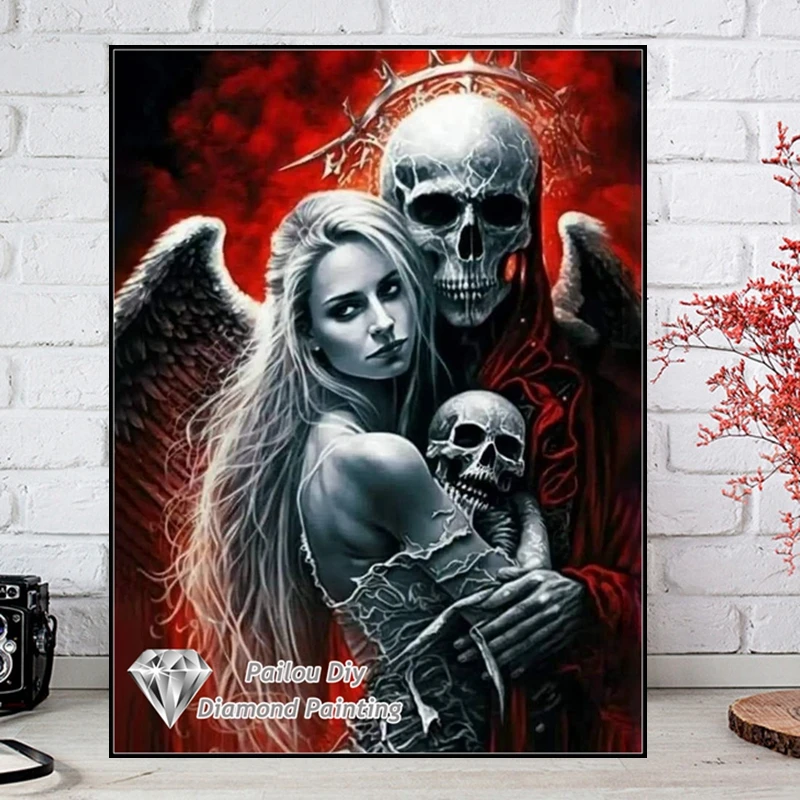 UNIQUORS Diamond Painting Set - 6 Pack Halloween Motive 30x40cm Full Drill 5D