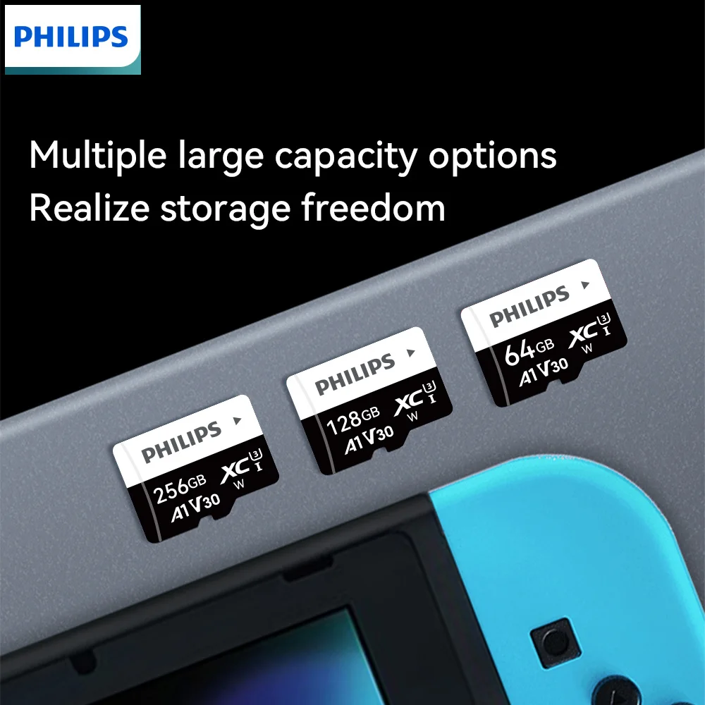 필립스 SD 메모리 카드 8GB-512GB 고속 안정적인 전송 대용량 저장 카드 (카메라, 휴대폰, 노트북, 모니터용)