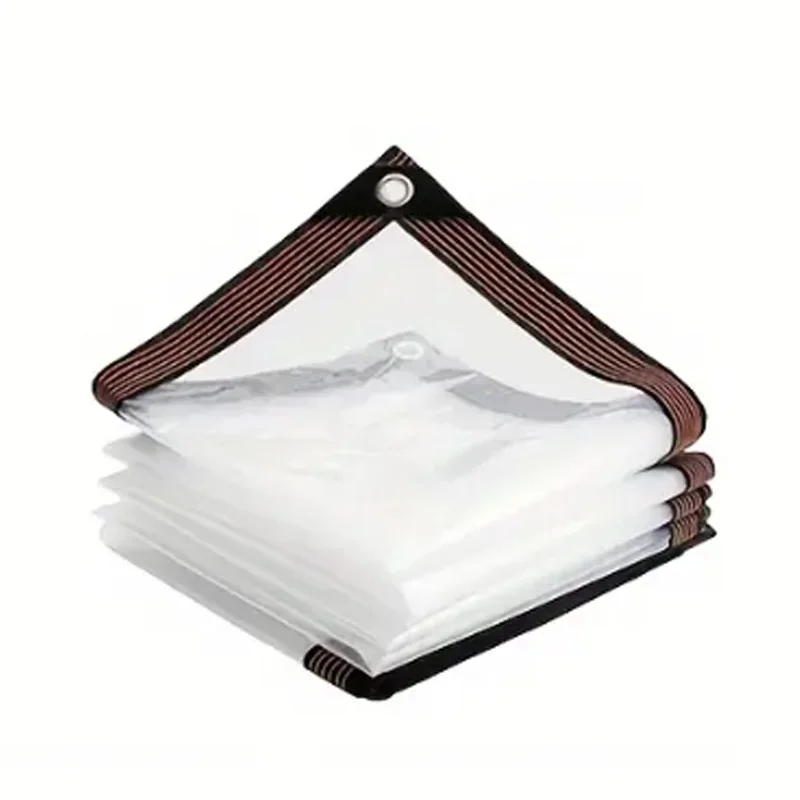 투명한 방수포 pe 두꺼운 방수 uv 찢어짐 방지 내구성 플라스틱 비닐 방수포(그로밋 정원 레인 커버 포함)