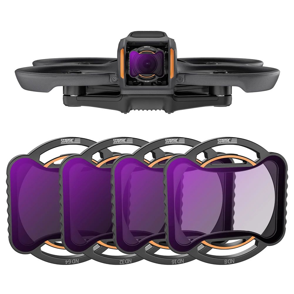 

Набор нейтральных фильтров для объектива DJI AVATA2, 4 шт./упаковка, водонепроницаемые, устойчивые к царапинам, ND8 16 32 64