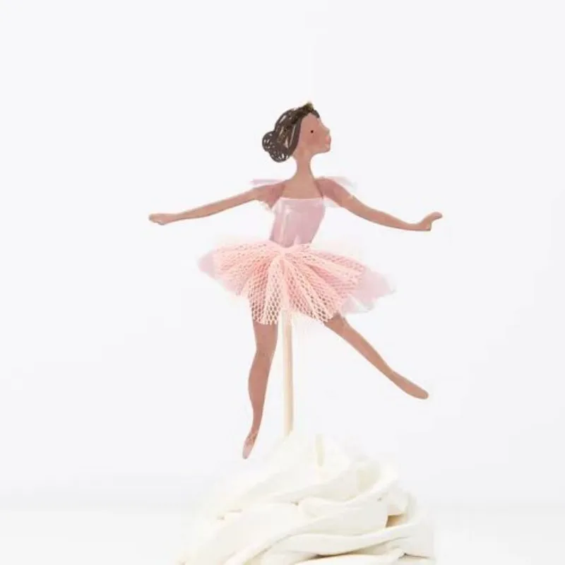 12PCS Ballet Dancer Cake Topper Girls Birthday Cake Decoration Ballet Theme Party Decoration Wedding Baby Shower Cake Decor