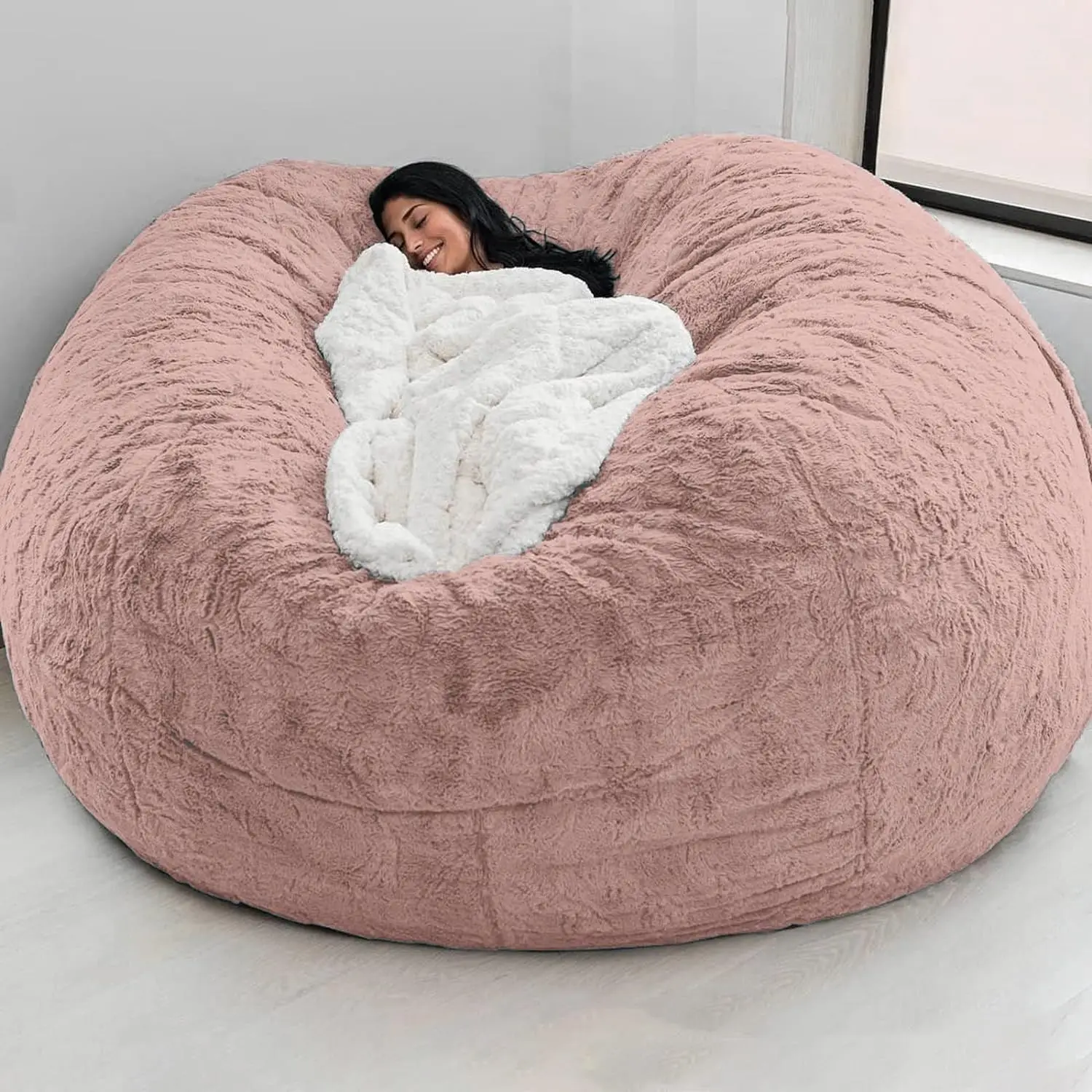 

Giant Bean Bag Chair for Adults,Bean Bag Chairs in Multiple Sizes and Colors Giant Foam-Filling Required-Machine Washable Covers