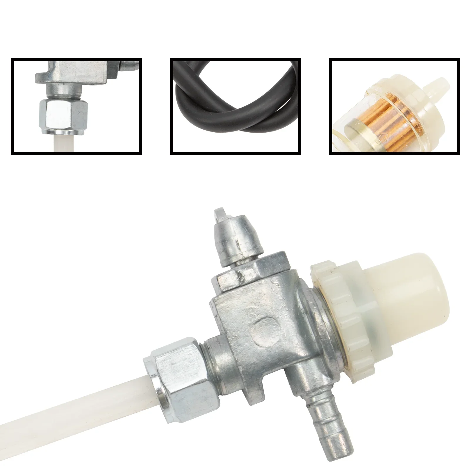 Petrol Tap M12 x 1 Hercules Universal Petrol Filter Fuel Tap M12 For Mokick Small Motorcycle