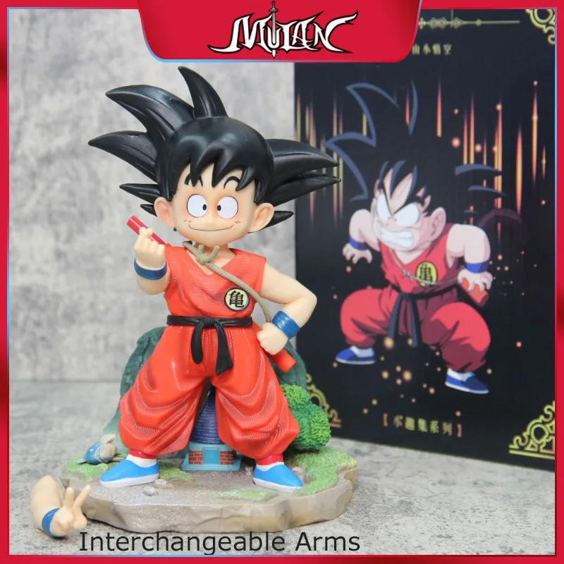 

Dragon Ball Anime Peripheral Love Victory Gesture Childhood Goku Model Anime PVC Action Figure Doll Collectible Gift Toy for Kid