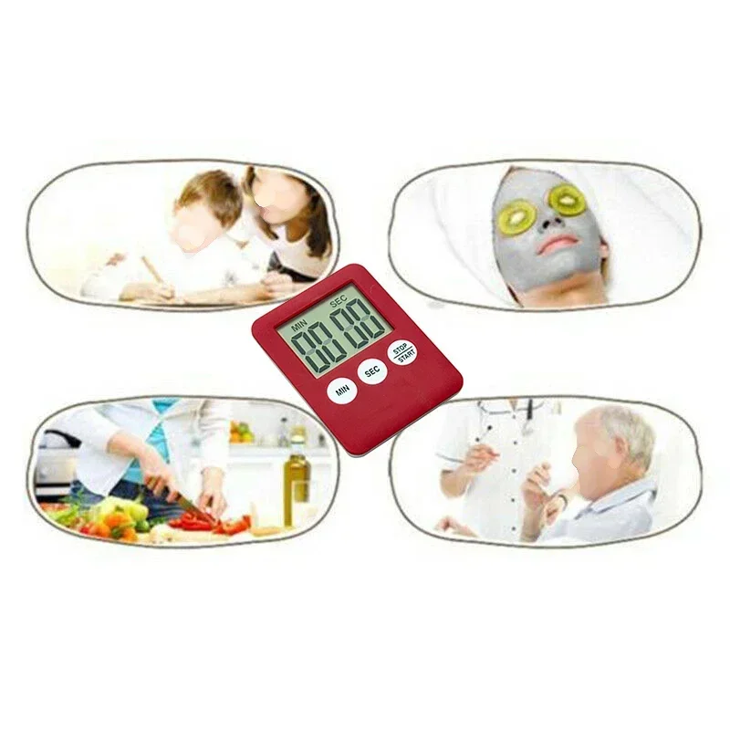 Fashion Quality LCD Digital Wall Clock Bathroom Waterproof Shower Timer 7*5.3*0.9cm ABS Ith Magnet On The Backside Cover