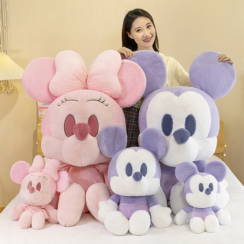 Peluches Mickey Minnie Pastel Douces - Grande Collection