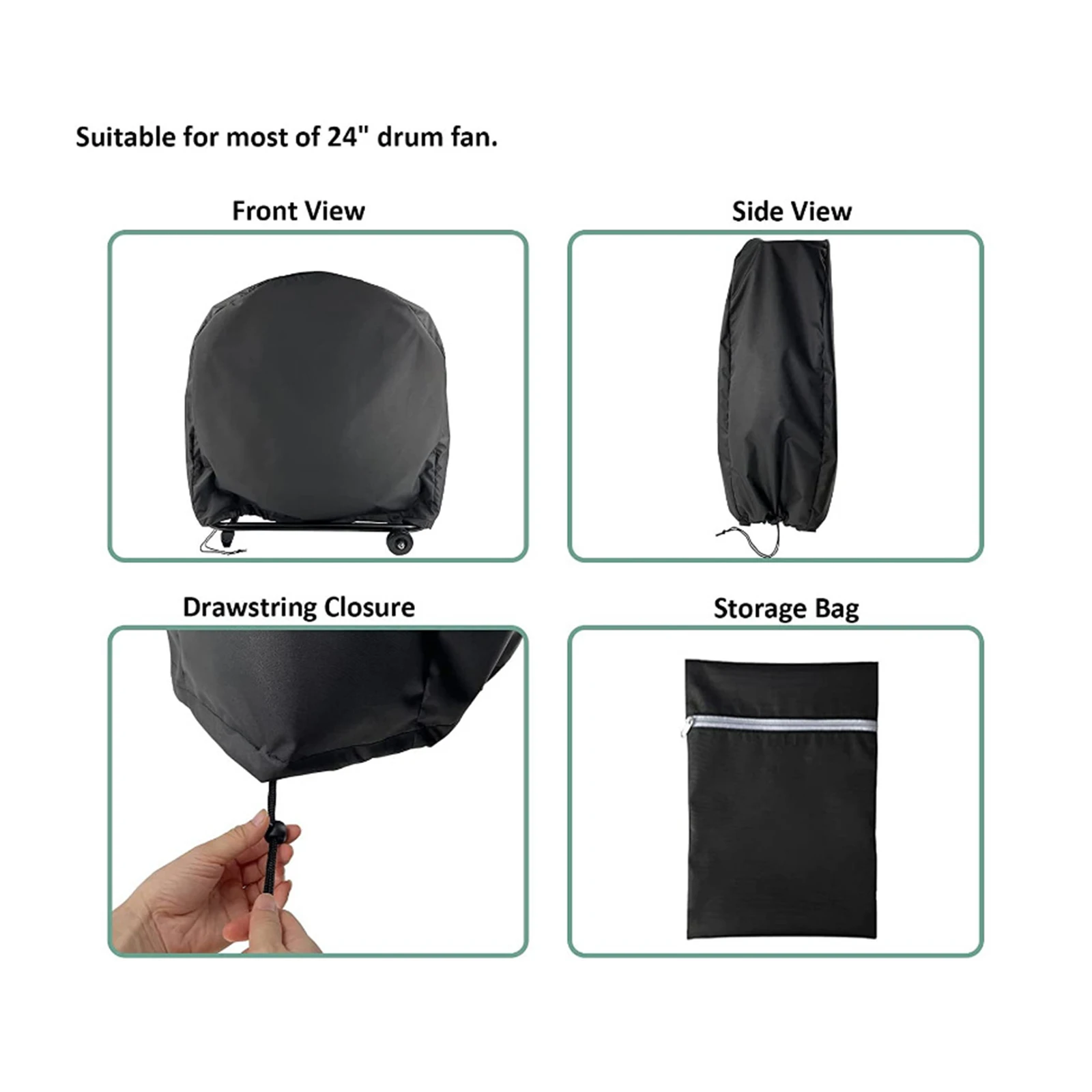 24-30 inch/42-47 inch Industrial Fan Cover Household Protective Cover Drum Fan Waterproof for Basement High Floor fan cover