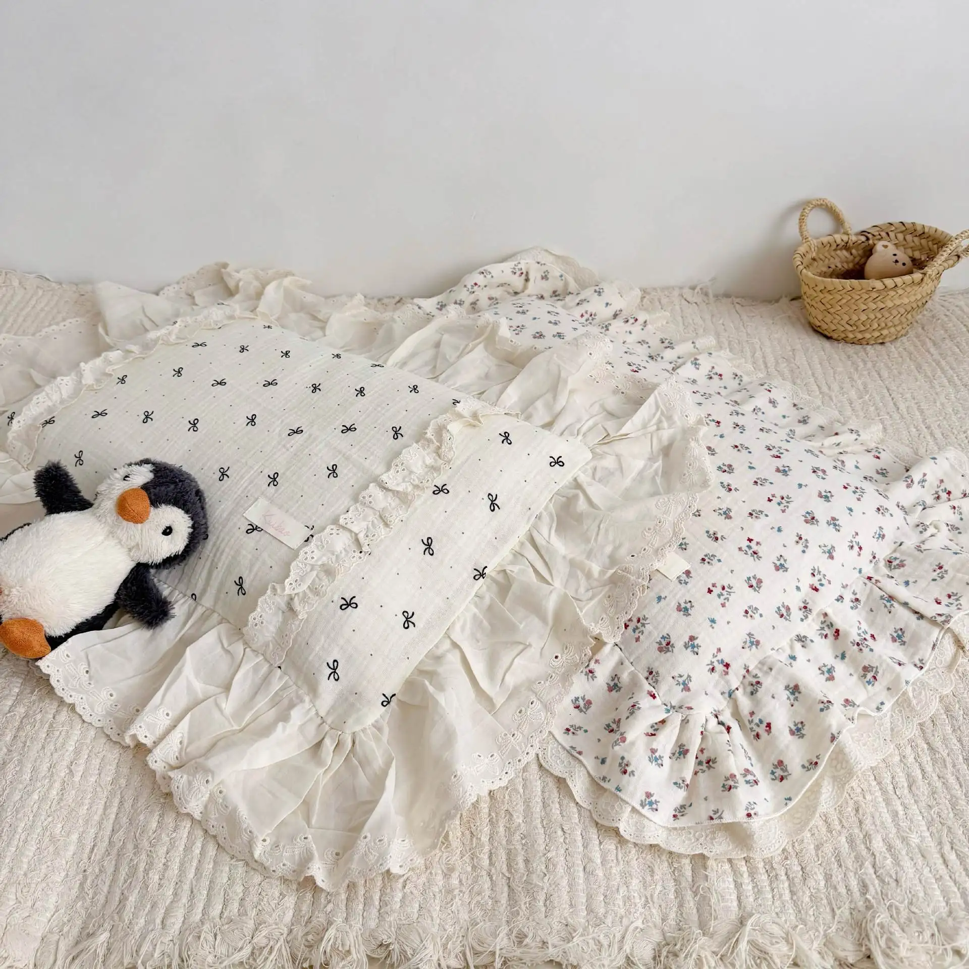 Kids Baby Pillow Cover Cotton Baby Pillow Case for Newborn Children Floral Bedding Cover Decorative