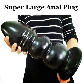 33*12.6cm Super big Anal Plug Dildo no vibration Black Anus Massage huge anal dilator Erotic Sex toy giant anal dildo butt plug 4
