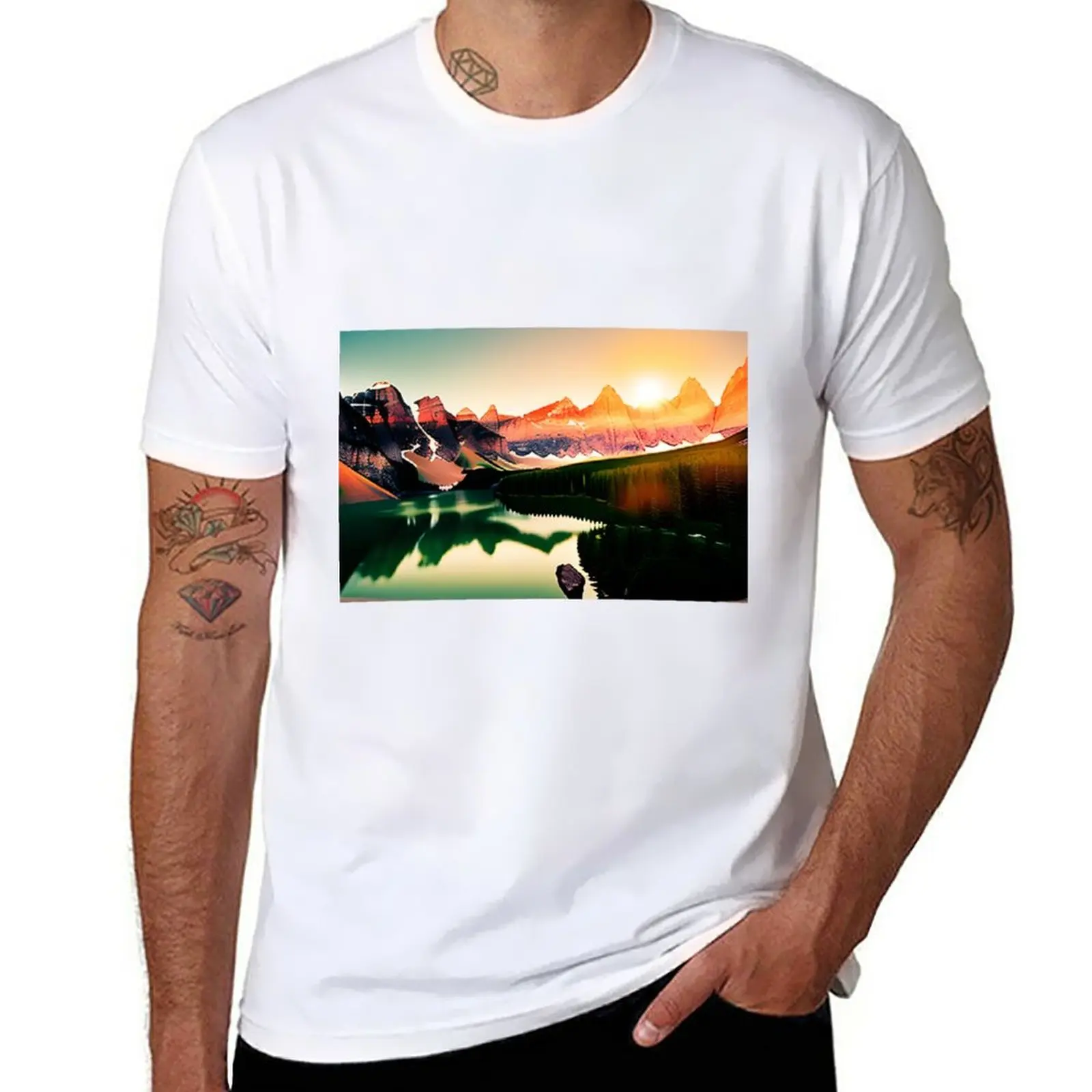 

New MOUNTAIN LAKE T-Shirt sweat shirts sublime t shirt workout shirts for men
