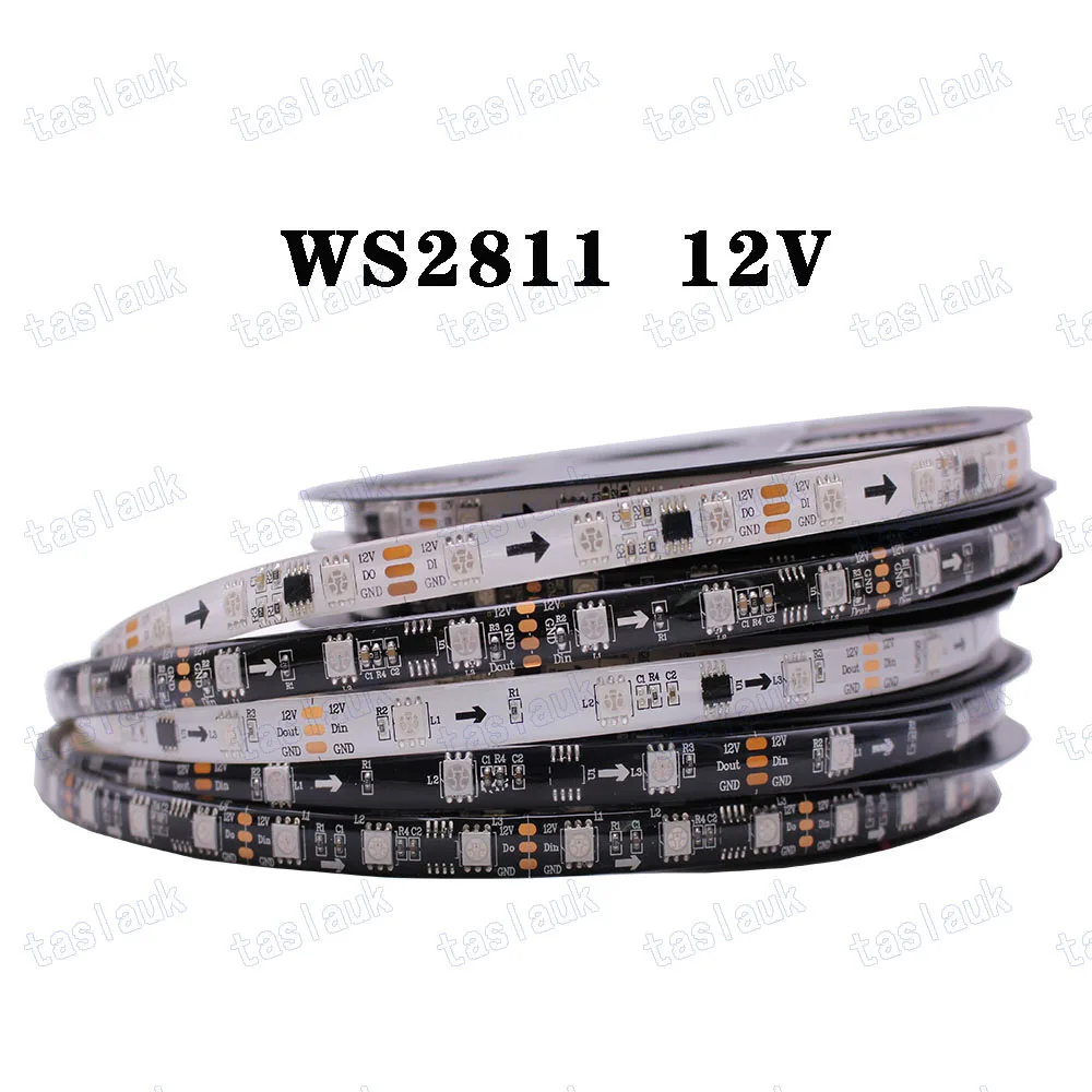 WS2812B WS2811 WS2815 WS2813 RGBIC LED 스트립 WS2812 30/60/144픽셀/Led/m 개별적으로 주소 지정이 가능한 스마트 테이프 조명 DC5V/12V