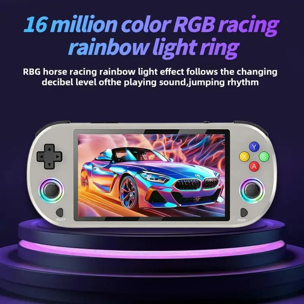 Enhanced Retro Handheld Game Console with 5-inch IPS Screen and Extensive Game Library