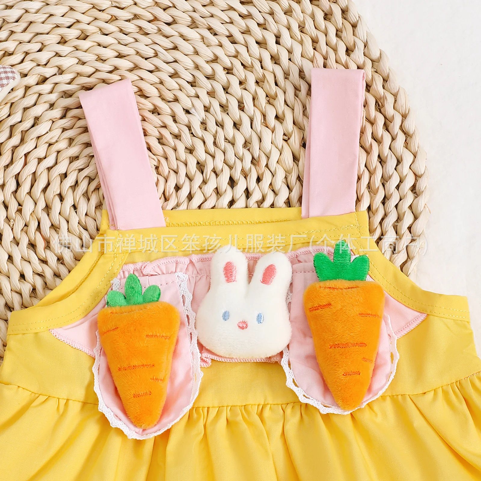 Adorable Carrot Strap Floral Skirt Baby Girl Clothes Newborn Toddler Fashionable Versatile Cotton Romper Suit for Babies