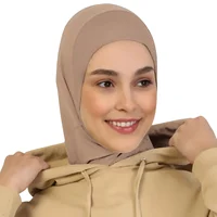Wrinkle Modal Jersey Hijab Instant Hijab Muslim Innerscarf For Woman Under Cap Hat Lady Solid Soft Headscarf Crystal Hemp Bonnet 1