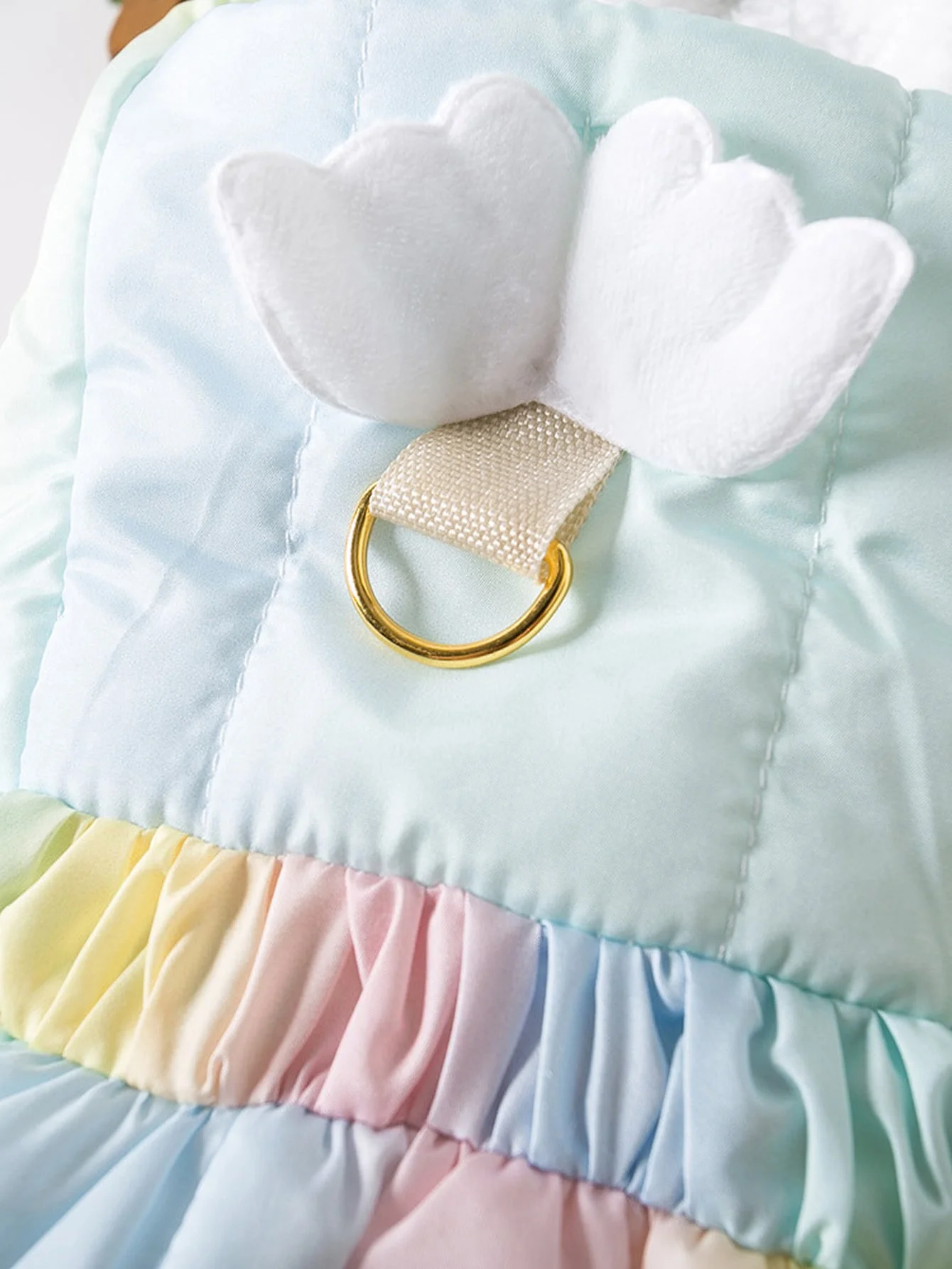 1pc-Fashionable Rainbow Dog Dress Suitable for Small Dog Breeds such as Teddy Dogs and Schnauzers-Pet Clothing