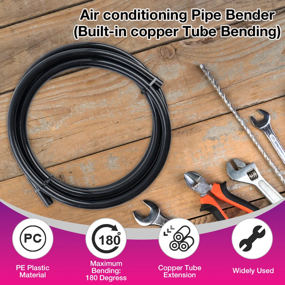 Air Conditioning Pipe Bend Protector - 4M PE Plastic Anti-Deformation Strip