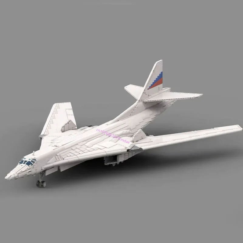 군용 MOC 러시아 Tu-160 백조 전략 폭격기 모델, 창의적인 아이디어, 하이테크 어린이 장난감 비행기 블록, 9500 개