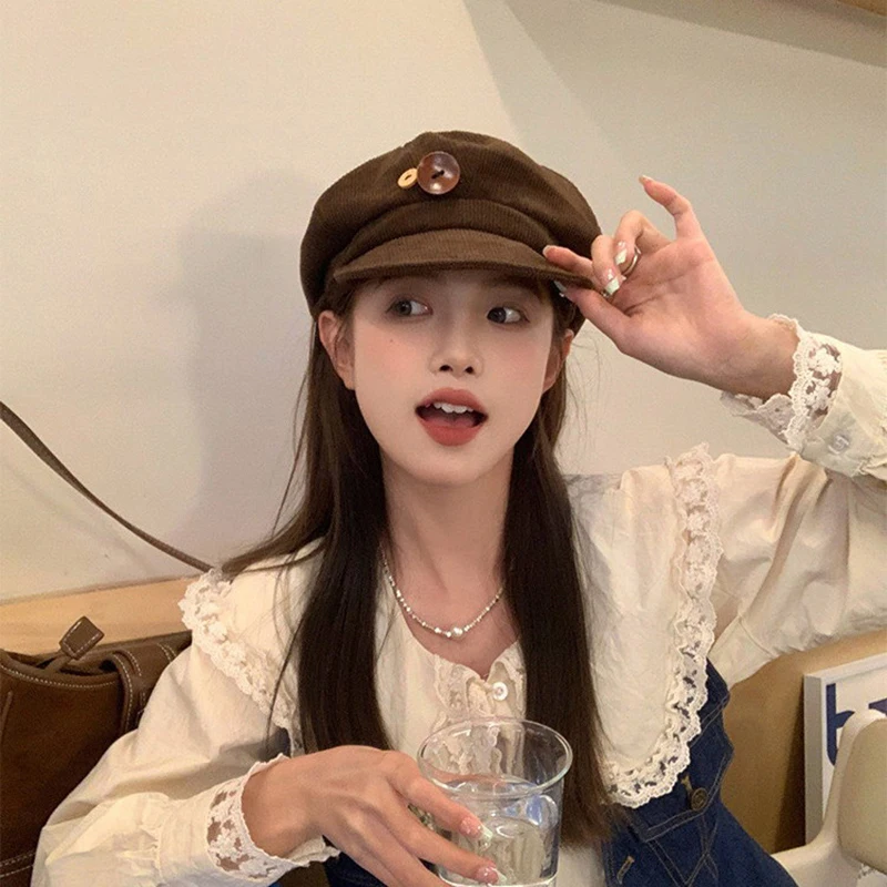 Autumn Winter Women Berets Female Retro Boinas Berets Caps For Women Hats Bonnets Hats For Octagonal Newsboy Hat