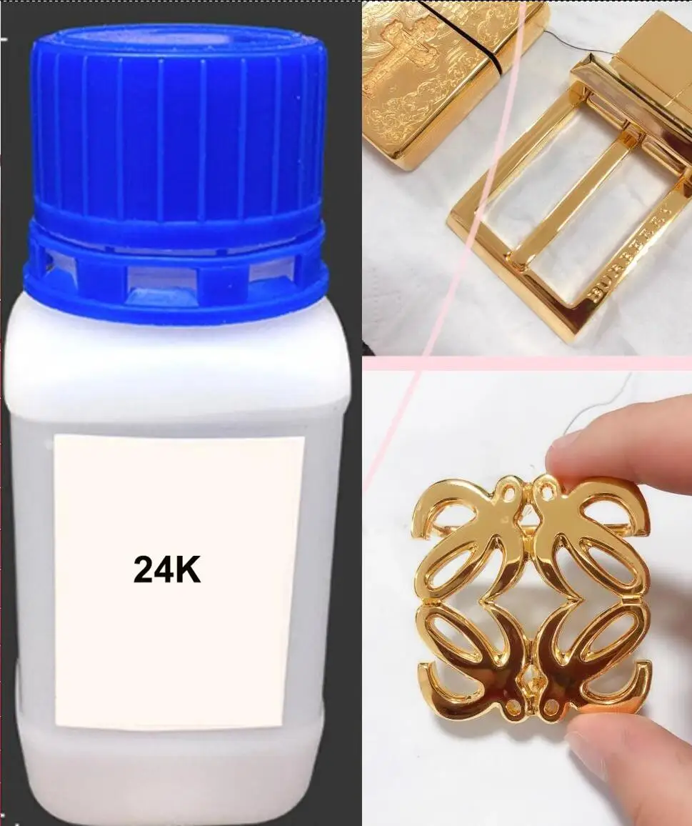 

Jewelry Plating Solution RoseGold 24K Gold Electroplating Platinum Water Silver Oxidizer Imported Liquid for Diy Making