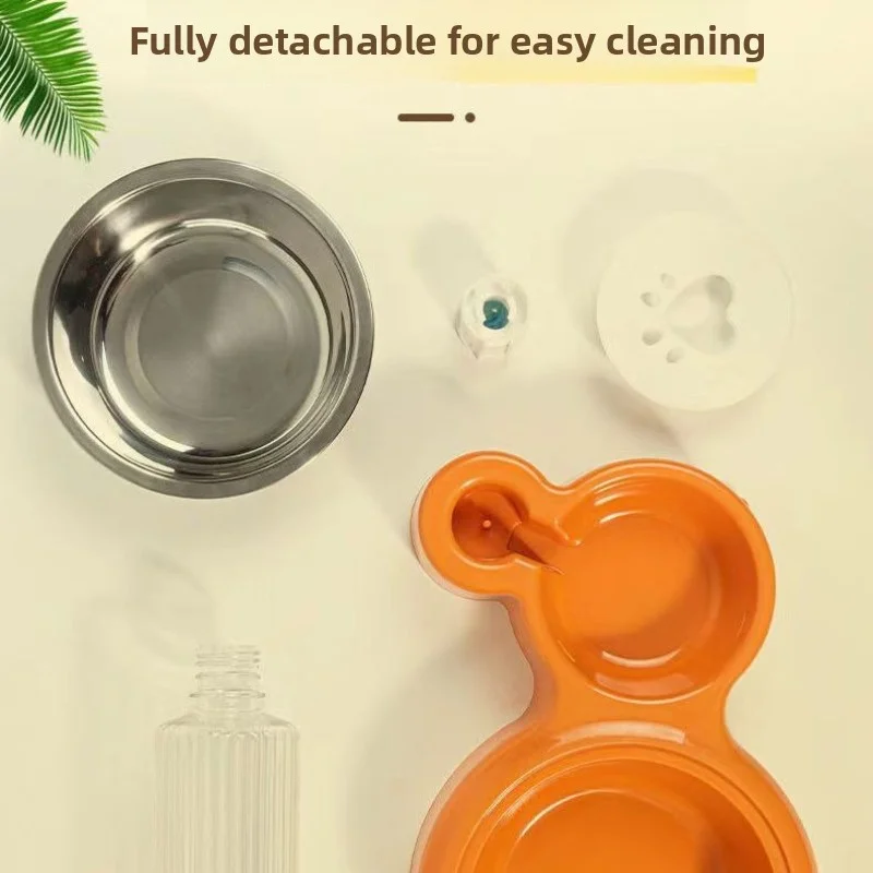 Pet Water Dispenser for Cats and Dogs  Automatic Water Storage Pet Food Bowl Food Container with Waterer Pet Supplies - 4