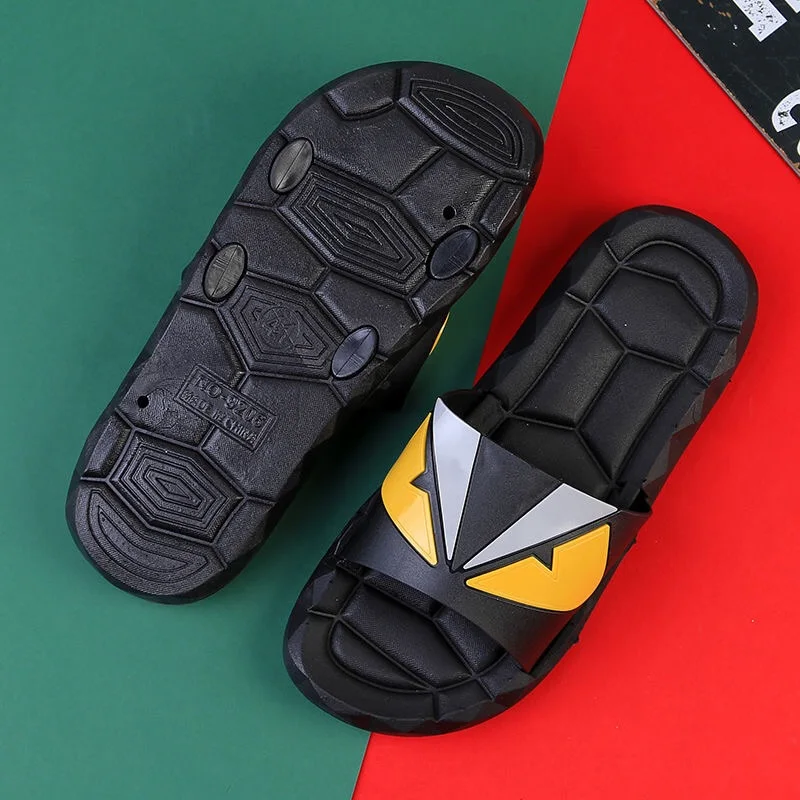 Monster Men Slippers Summer Homewear Bathroom Flats Designer Shoes Sandals Non-slip Soft Beach Flip Flops Slides Novelty flip flops cushioned slippers eva slippers summer slippers house shoes summer sandals beach shoes